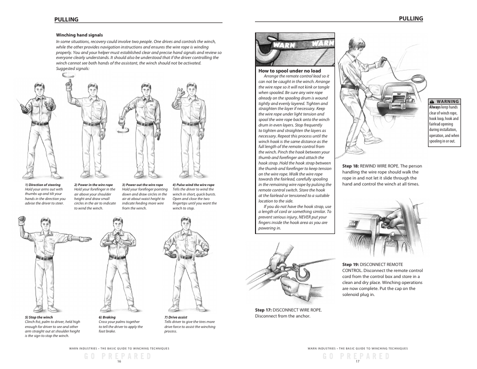 Pulling | WARN Tabor 12K User Manual | Page 11 / 33