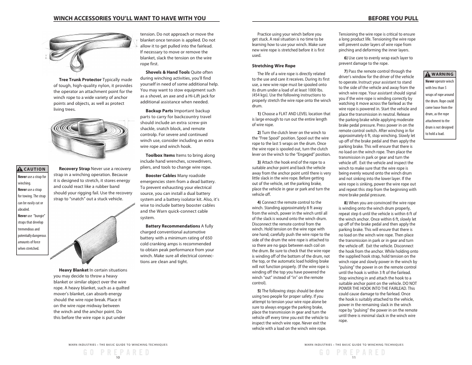WARN Tabor 12K User Manual | Page 8 / 33