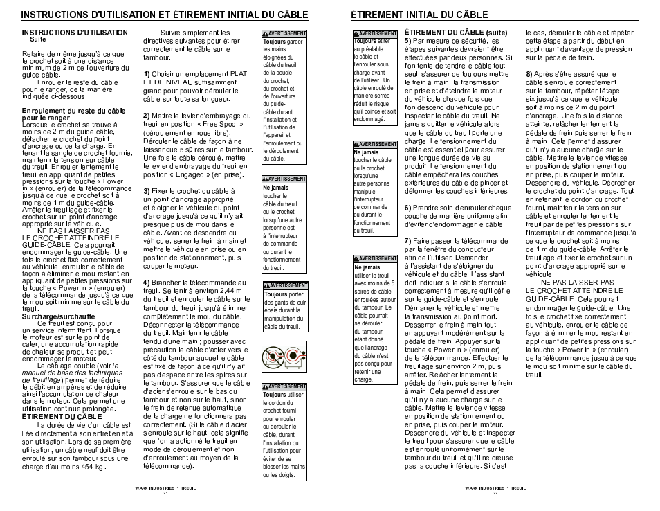 WARN 9.5xp User Manual | Page 13 / 20
