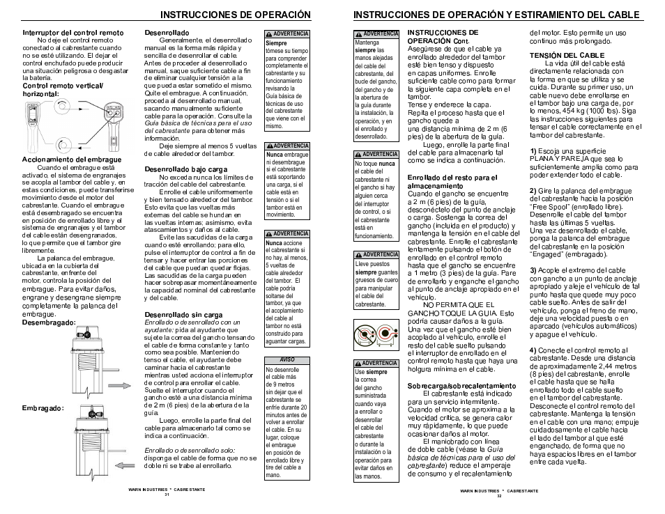 WARN 9.5xp User Manual | Page 18 / 20