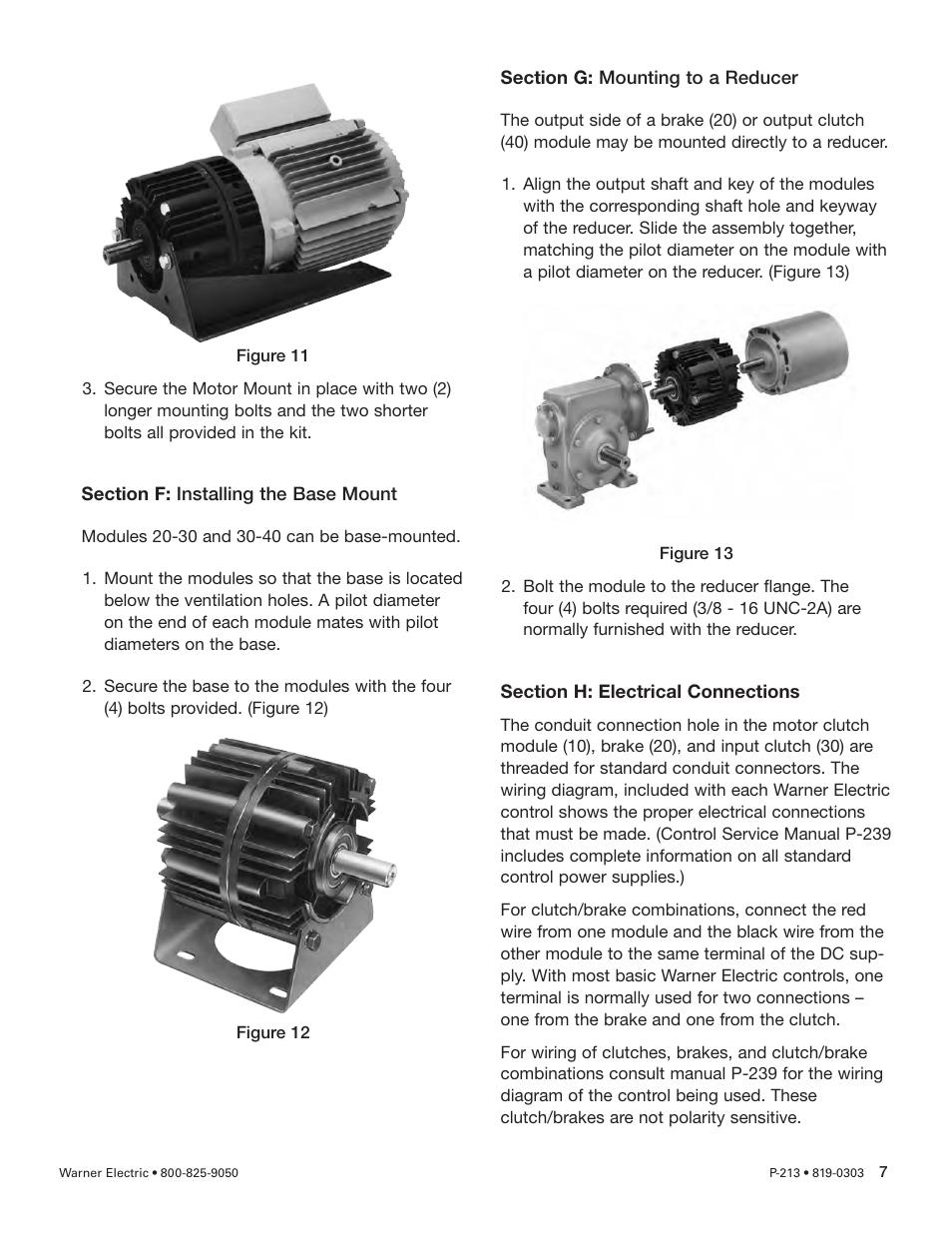 Warner Electric Electro-Module EM-50, EM-100, EM-180, EM-210, EM-215 User Manual | Page 7 / 22