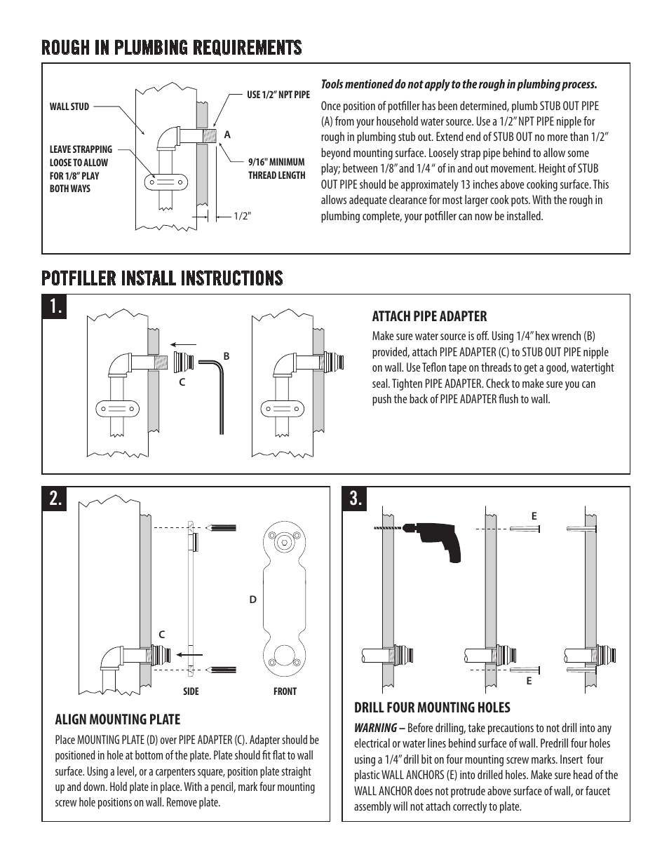 Waterstone POTFILLERS 3200 User Manual | Page 3 / 6