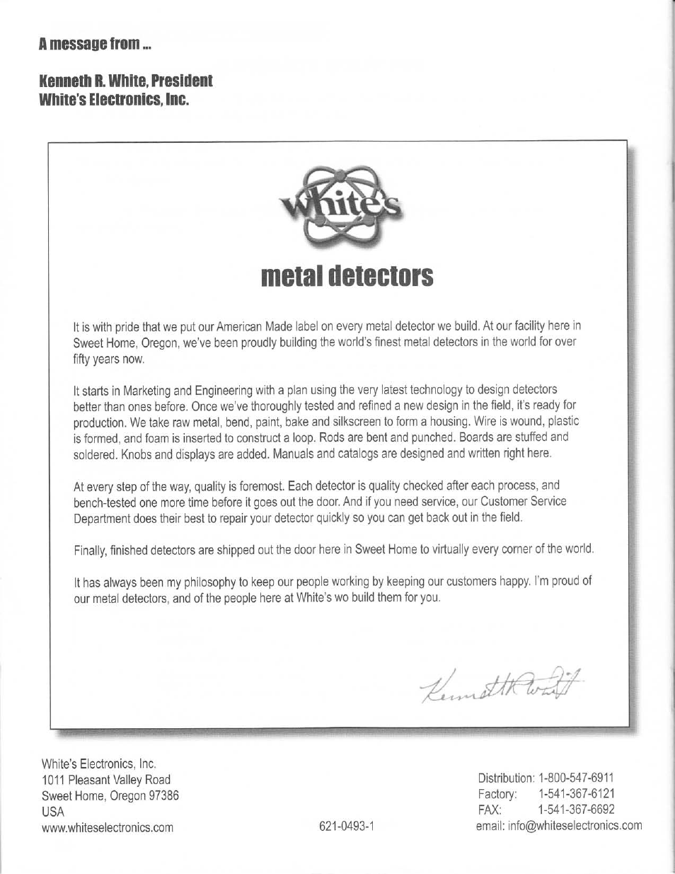 White’s Electronics M6 User Manual | Page 32 / 32