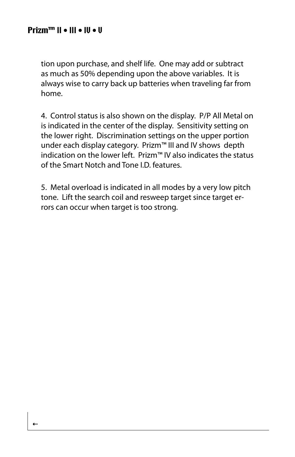White’s Electronics Prizm Combined User Manual | Page 20 / 32