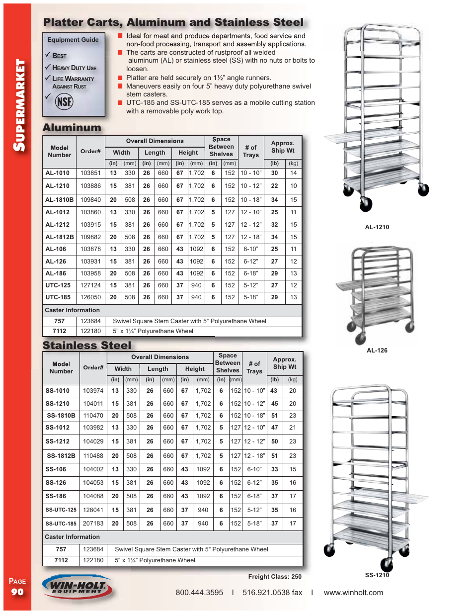 Win-Holt SS Series PlatterCarts User Manual | 1 page