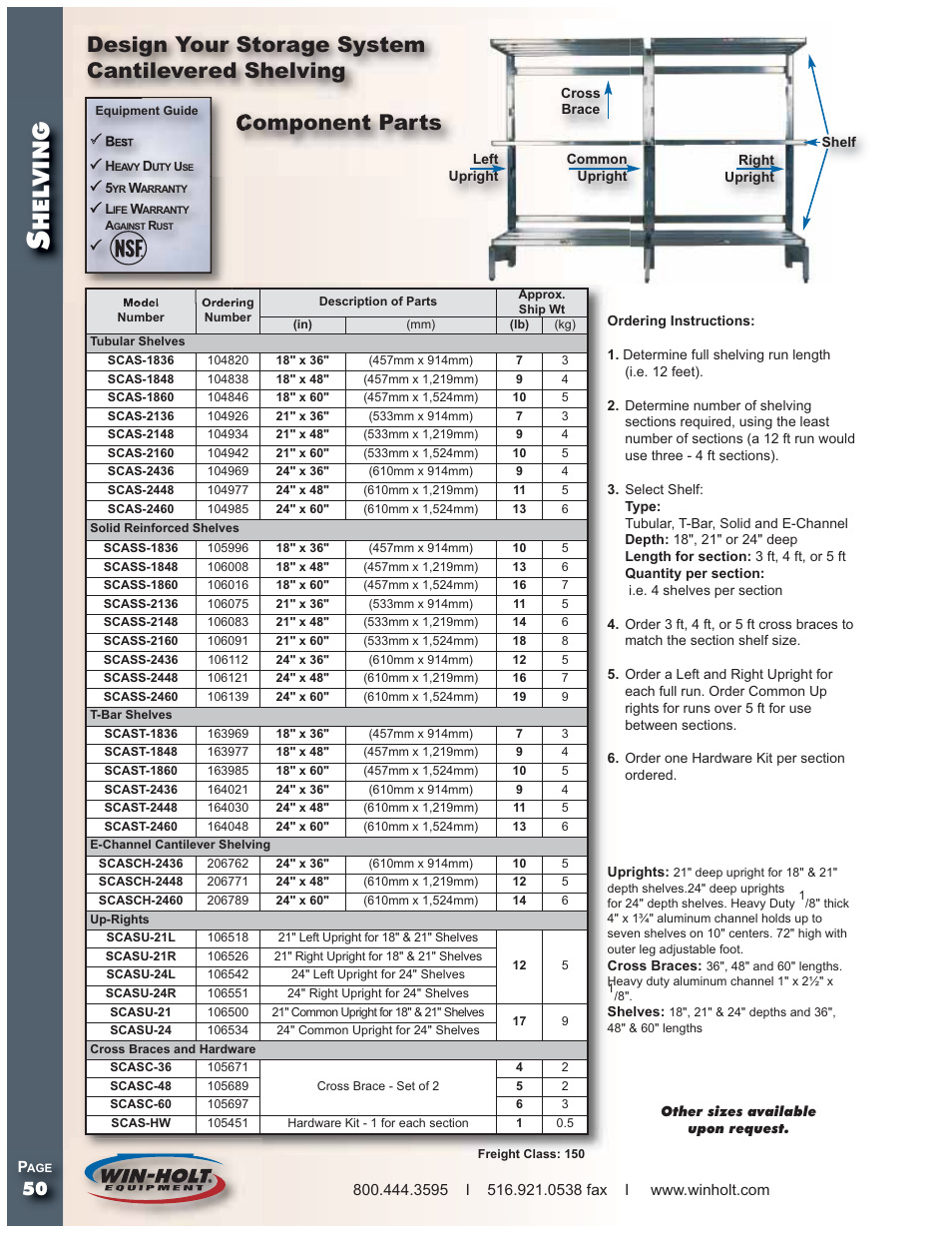 Hel ving | Win-Holt SCASU Series Shelving User Manual | Page 5 / 10