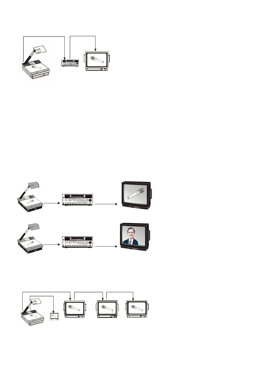 Seite11, Video recording, Switching to playback of a video recorder | Connecting a number of monitors, Vz-15b and vz-35b only) | WolfVision VZ-15b User Manual User Manual | Page 11 / 25
