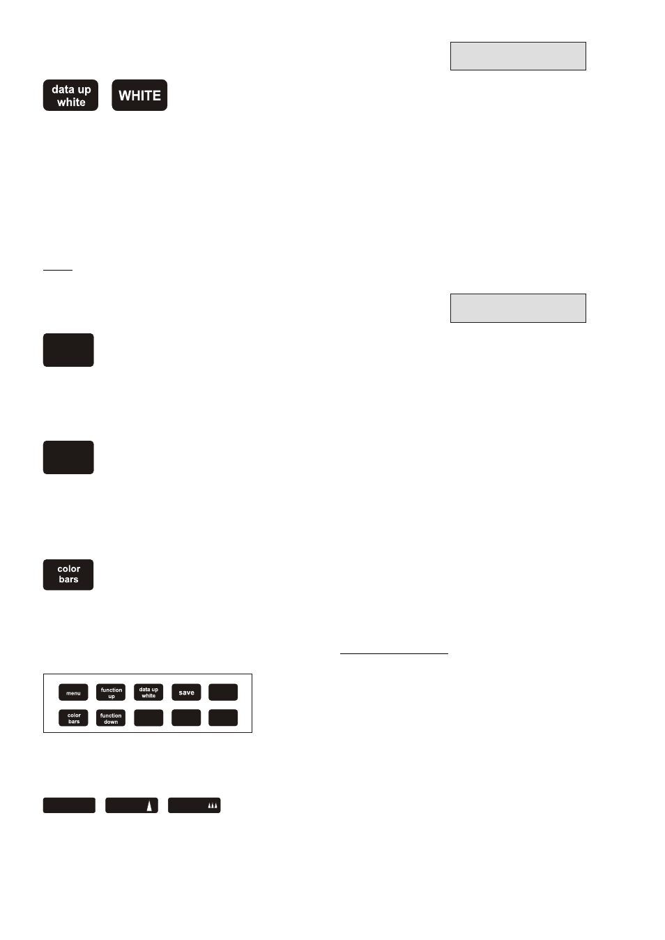 Seite15, Important, White balance adjustment | Text enhancement, Freeze function, Camera menu, Color bars | WolfVision VZ-15b User Manual User Manual | Page 15 / 25