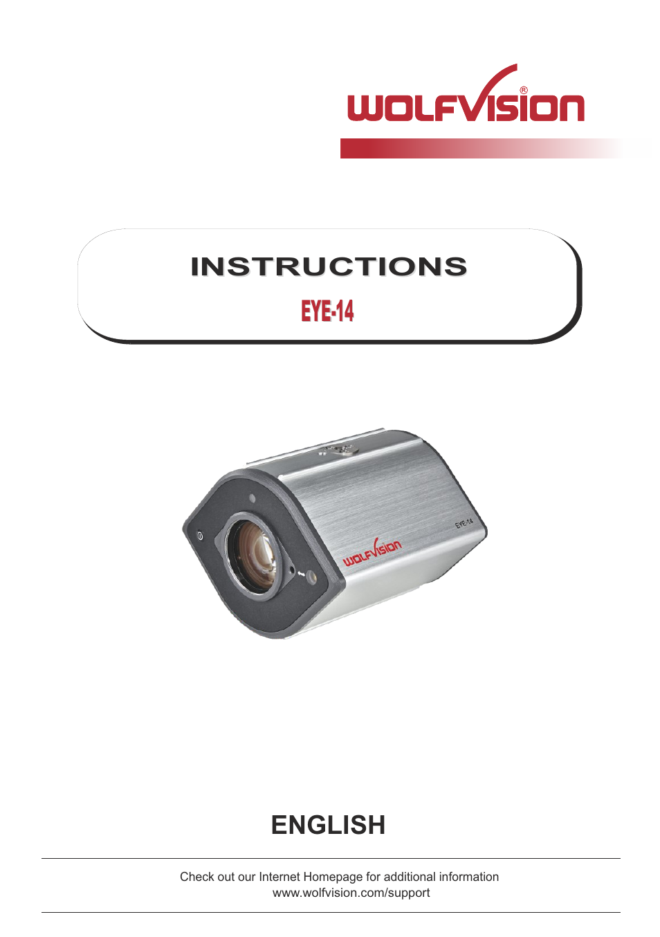 WolfVision EYE-14 User Manual User Manual | 28 pages
