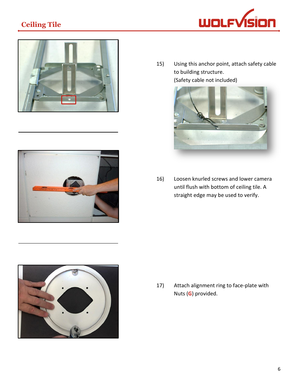 WolfVision EYE Series Mounting Kit User Manual | Page 7 / 16