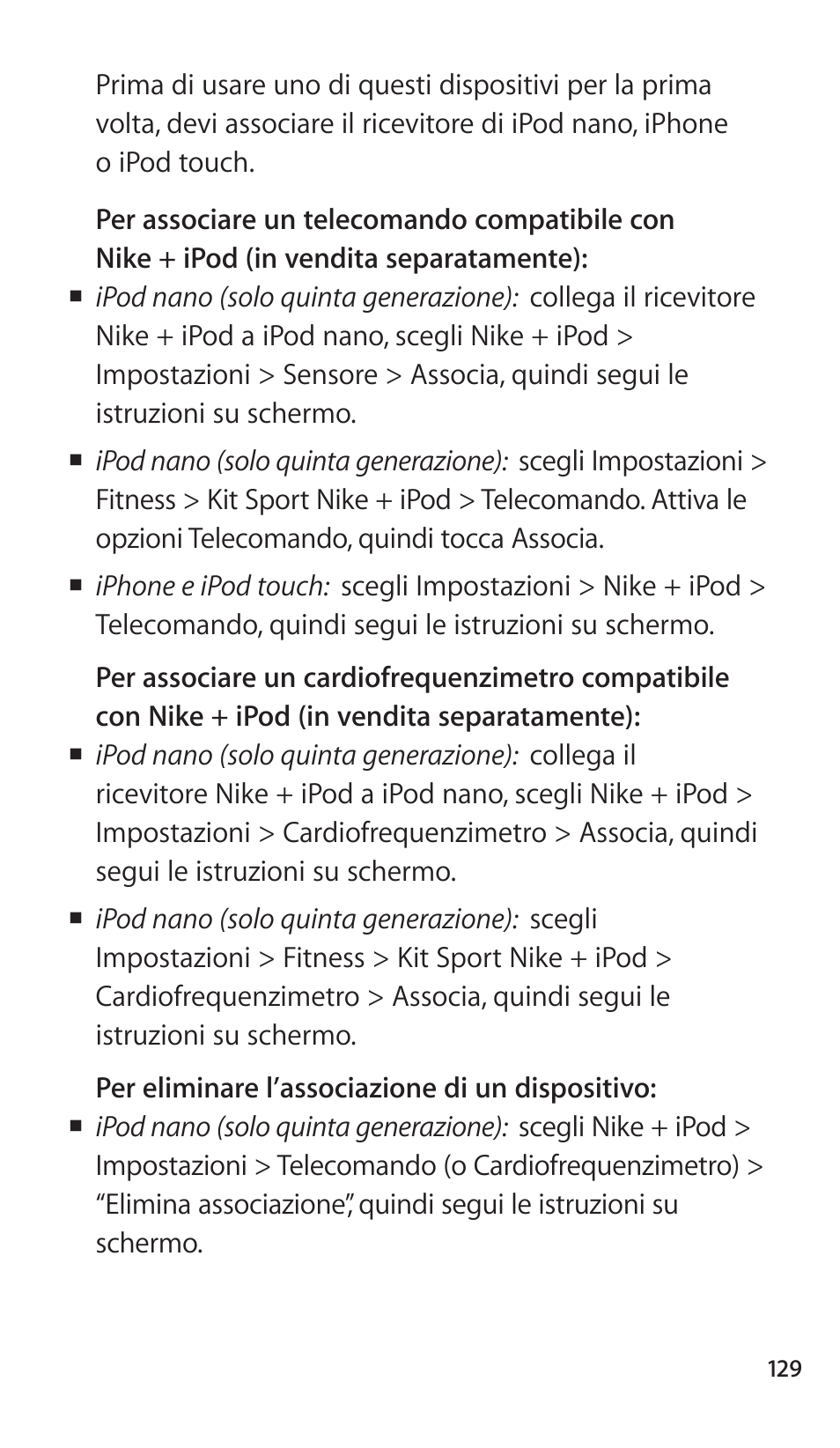 Apple Nike + iPod Sensor User Manual | Page 129 / 144