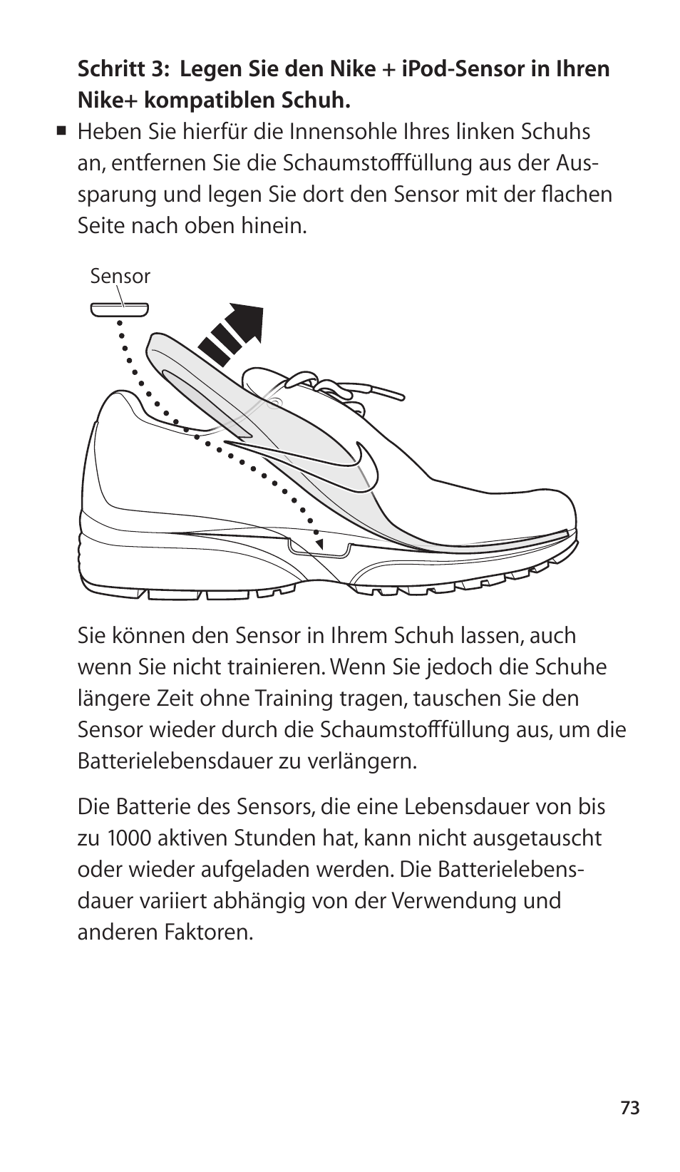 Apple Nike + iPod Sensor User Manual | Page 73 / 144