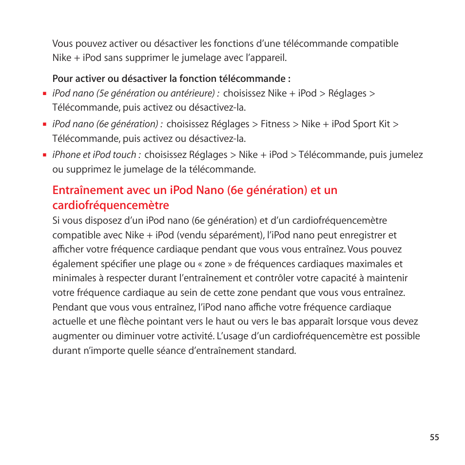 Apple Nike + iPod User Manual | Page 55 / 128