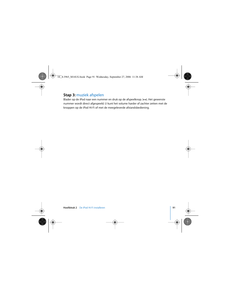 Stap 3: muziek afspelen | Apple iPod Hi-Fi User Manual | Page 91 / 106