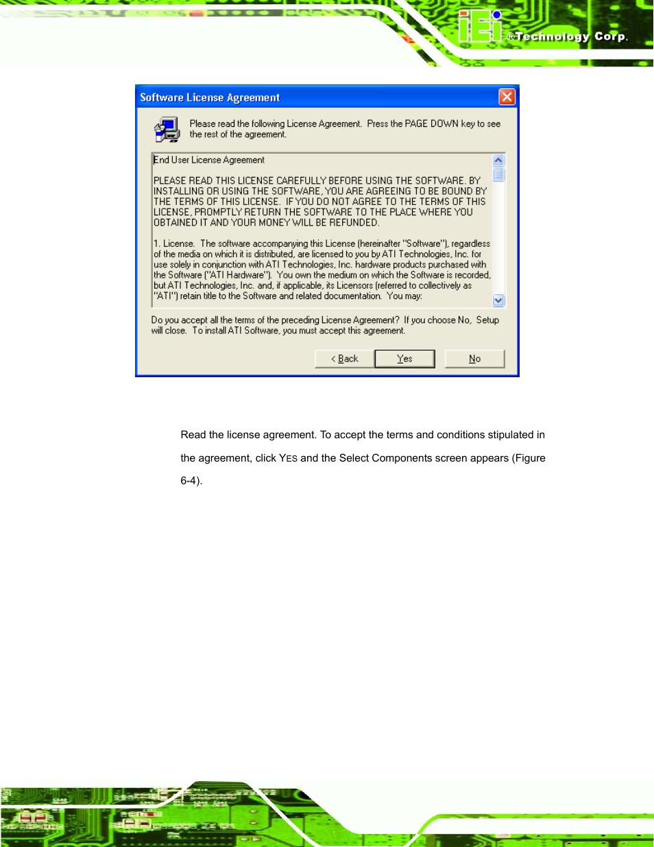 Figure 6-8: license agreement | IEI Integration ROCKY-3786 v4.10 User Manual | Page 123 / 147