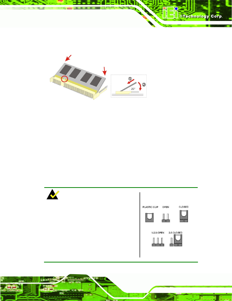 3 so-dimm installation, 5 jumper settings | IEI Integration KINO-QM57A User Manual | Page 67 / 164