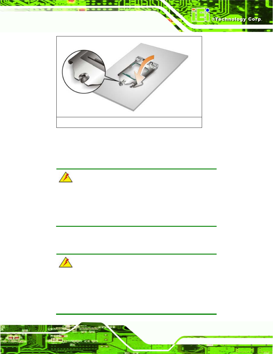 2 cooling kit installation, Figure 4-4: close the socket lga1150 | IEI Integration KINO-AQ870 User Manual | Page 61 / 165