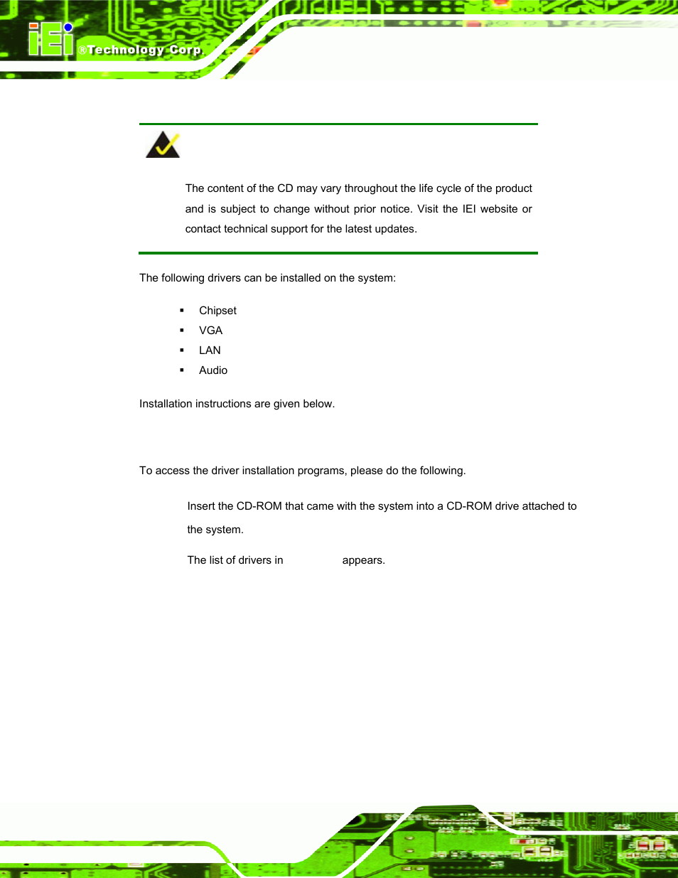 1 available software drivers, 2 starting the driver program | IEI Integration ECW-281B-N270-WT v2.10 User Manual | Page 118 / 179