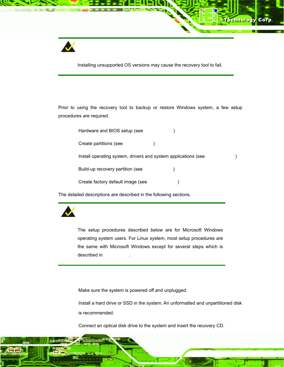 B.2 setup procedure for windows, B.2.1 hardware and bios setup | IEI Integration ECW-281B-N270-WT v2.10 User Manual | Page 149 / 179