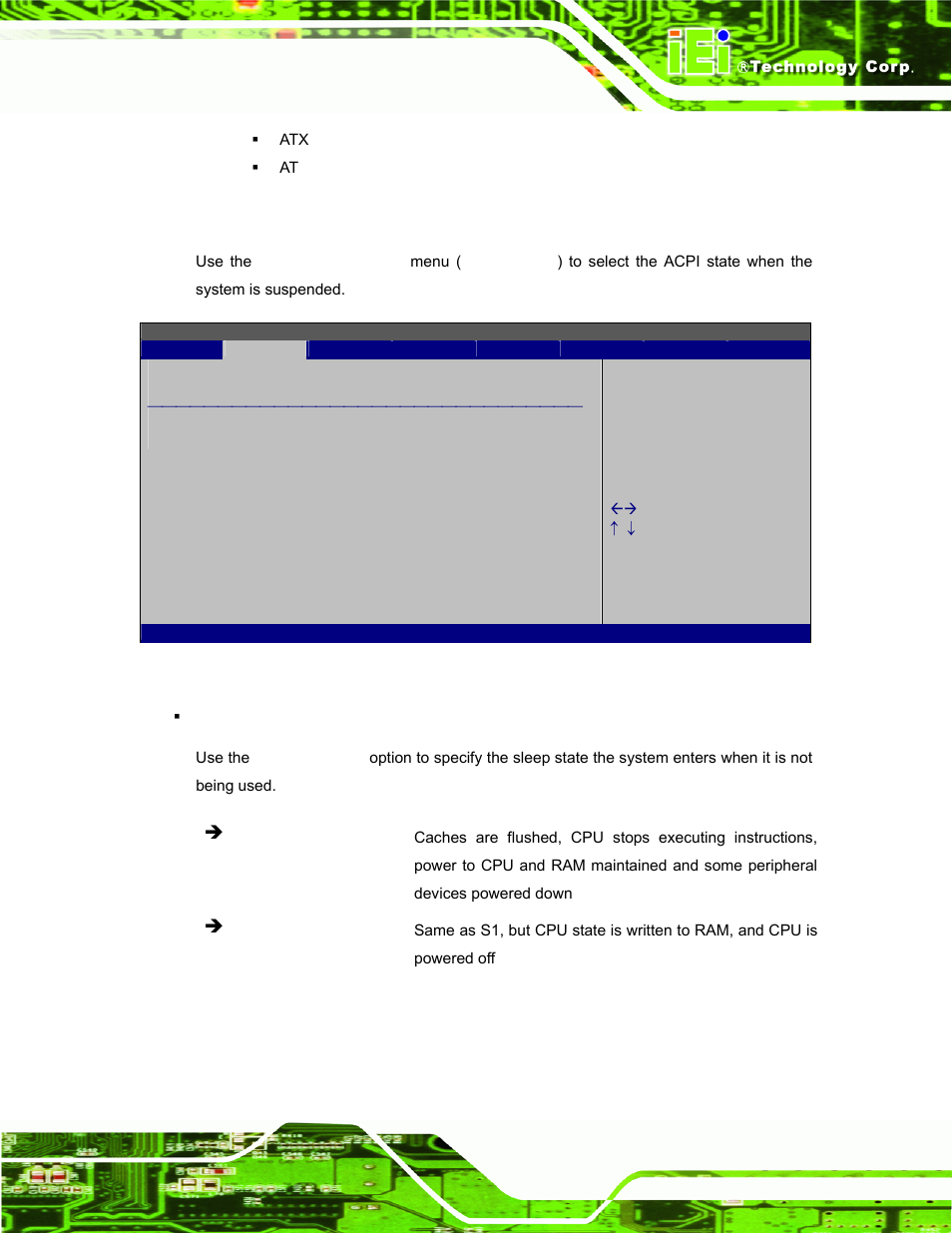 1 acpi configuration | IEI Integration uIBX-200-VX800 v2.10 User Manual | Page 57 / 116