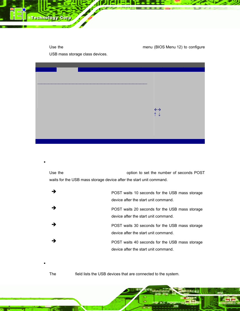 1 usb mass storage device configuration | IEI Integration uIBX-200-VX800 v2.10 User Manual | Page 64 / 116