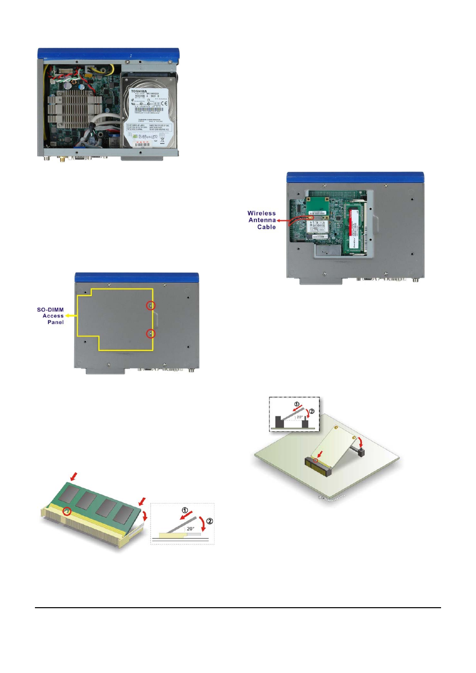 Step 6: so-dimm installation, Step 7: wi-fi module installation (optional) | IEI Integration ECN-581A-R10-D5251 User Manual | Page 5 / 6