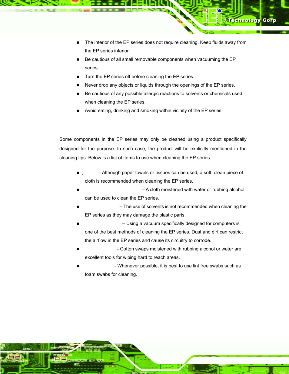 B.2.2 cleaning tools | IEI Integration UPC-12AH_GM45 v1.00 User Manual | Page 137 / 147