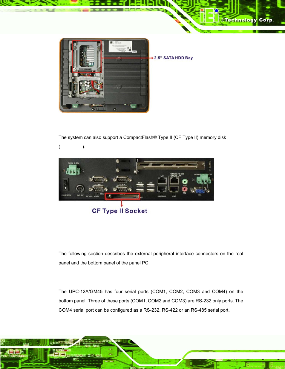 4 external peripheral interface connectors, 1 serial port connectors | IEI Integration UPC-12AH_GM45 v1.00 User Manual | Page 29 / 147