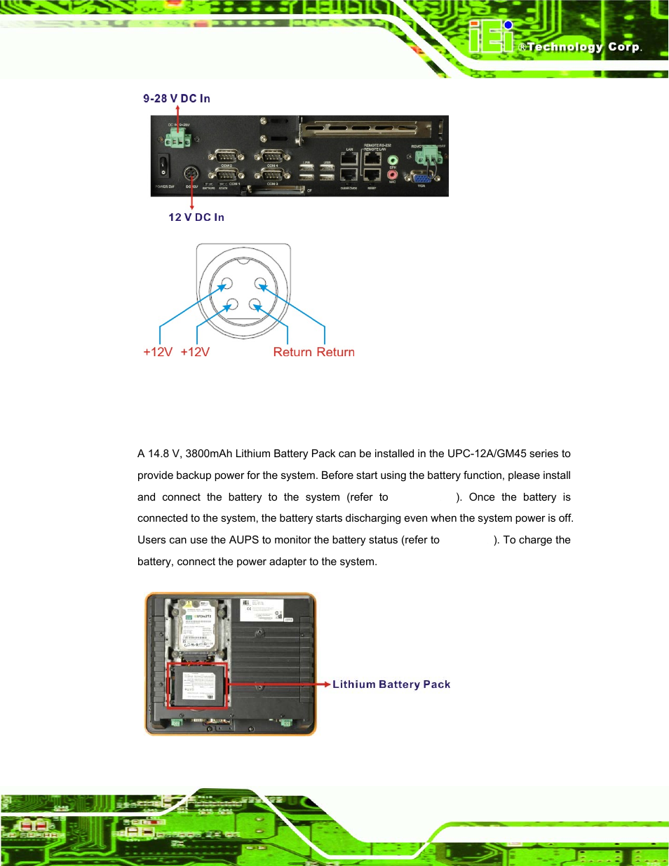 4 lithium battery | IEI Integration UPC-12AH_GM45 v1.00 User Manual | Page 35 / 147