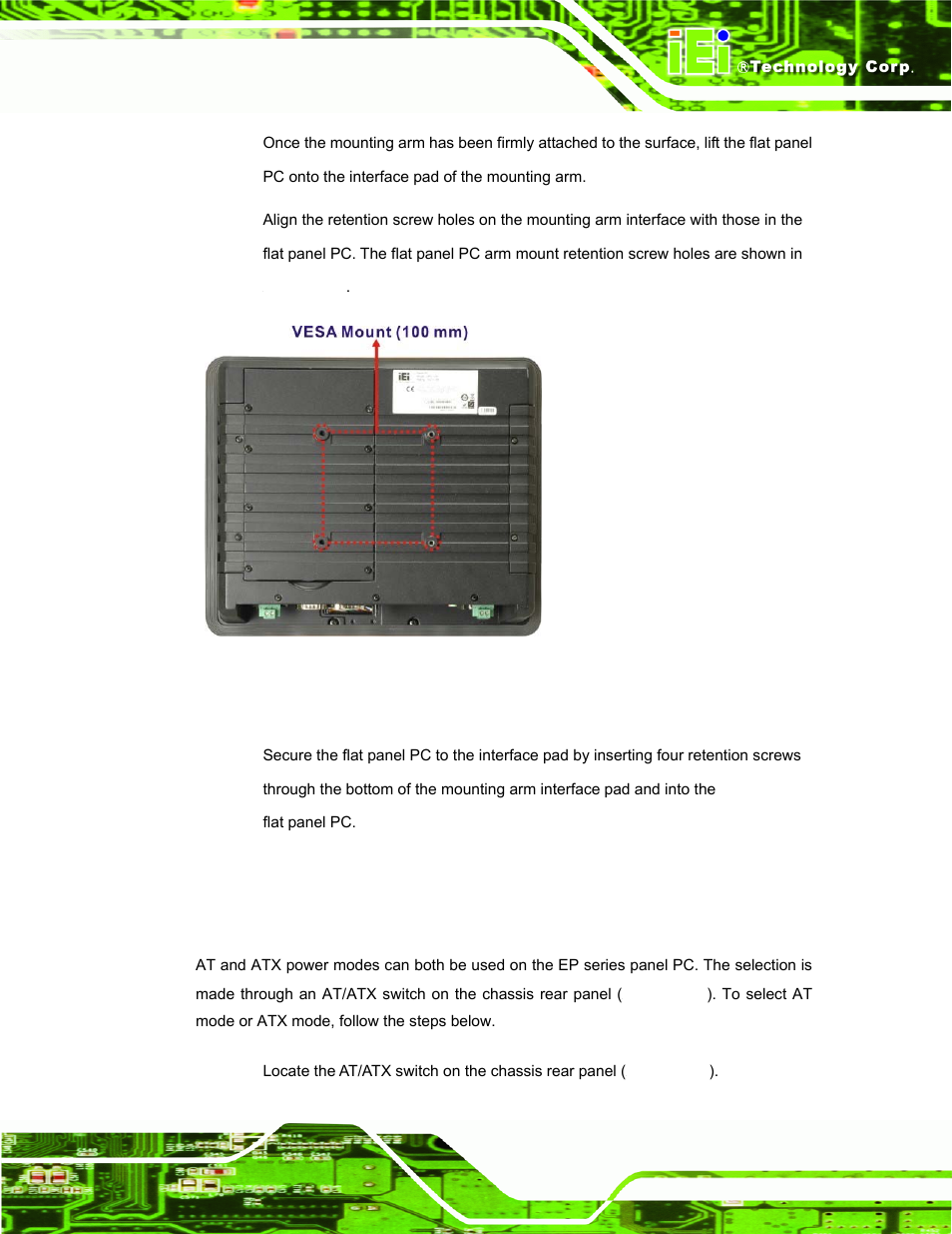 11 bottom panel switch and connectors, 1 at/atx mode selection | IEI Integration UPC-12AH_GM45 v2.00 User Manual | Page 63 / 144
