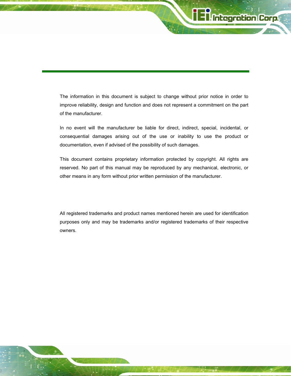 Copyright | IEI Integration UPC-12A_GM45 v2.10 User Manual | Page 3 / 145