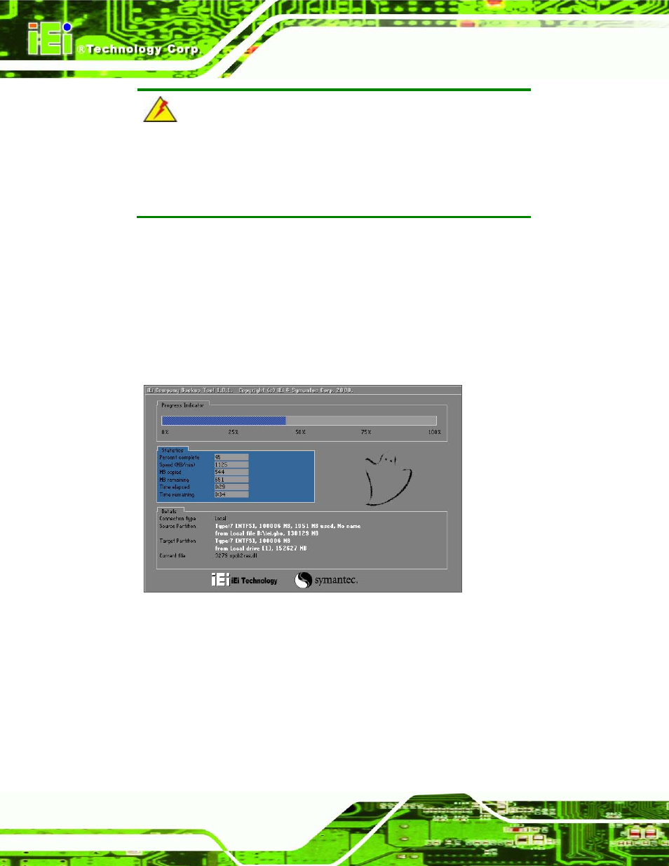 B.5.1 factory restore, Figure b-34: restore factory default | IEI Integration UPC-V315-QM77 User Manual | Page 125 / 148