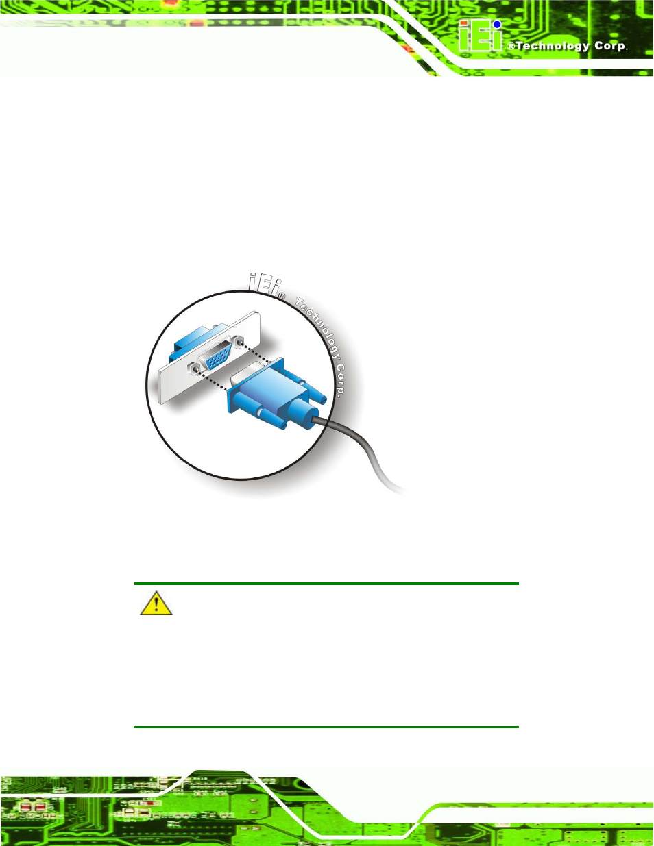 Figure 3-35: vga connector | IEI Integration UPC-V315-QM77 User Manual | Page 54 / 148