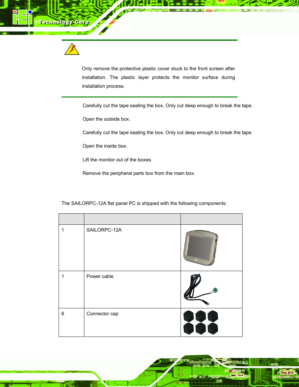 2 packing list, Acking | IEI Integration S12A v3.00 User Manual | Page 20 / 118