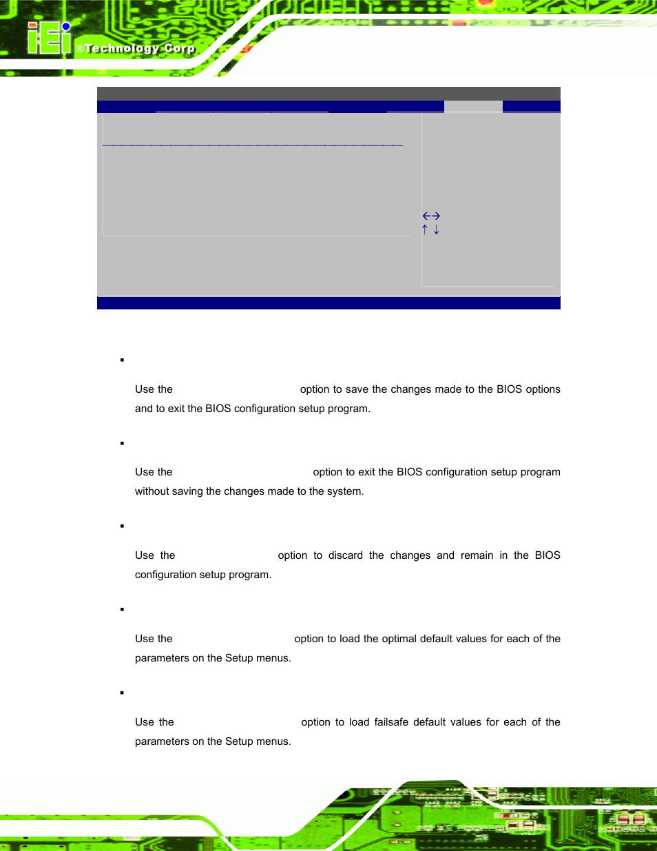 Bios menu 25: exit | IEI Integration S12A v3.00 User Manual | Page 88 / 118