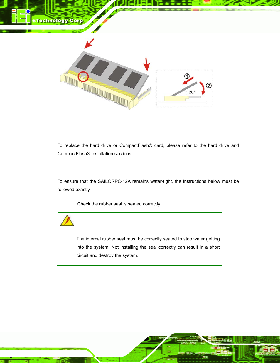 5 hard drive and compactflash® replacement, 6 cover replacement, Rive and | Ompact, Lash, Eplacement, Over, Figure 6-2: ddr so-dimm module installation | IEI Integration S12A v3.00 User Manual | Page 92 / 118