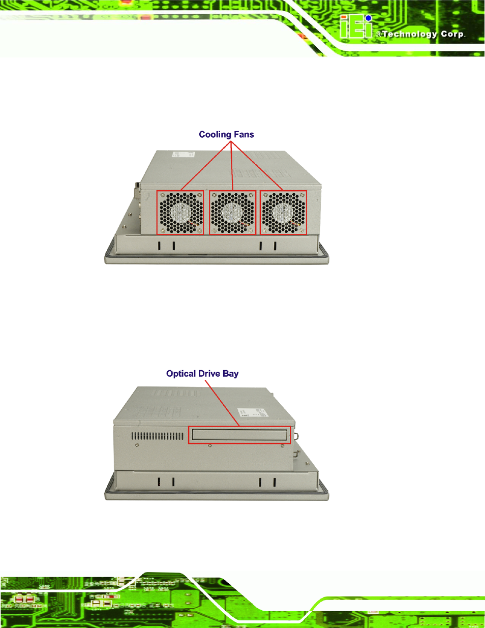 5 left panel, 6 right panel, Figure 1-6: left view | Figure 1-7: right view | IEI Integration PPC-5xxx-9455 v1.00 User Manual | Page 25 / 198