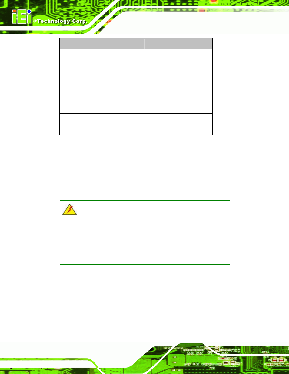 4 power supply, Table 2-5: 19” tft lcd monitor specifications | IEI Integration PPC-5xxx-9455 v1.00 User Manual | Page 34 / 198