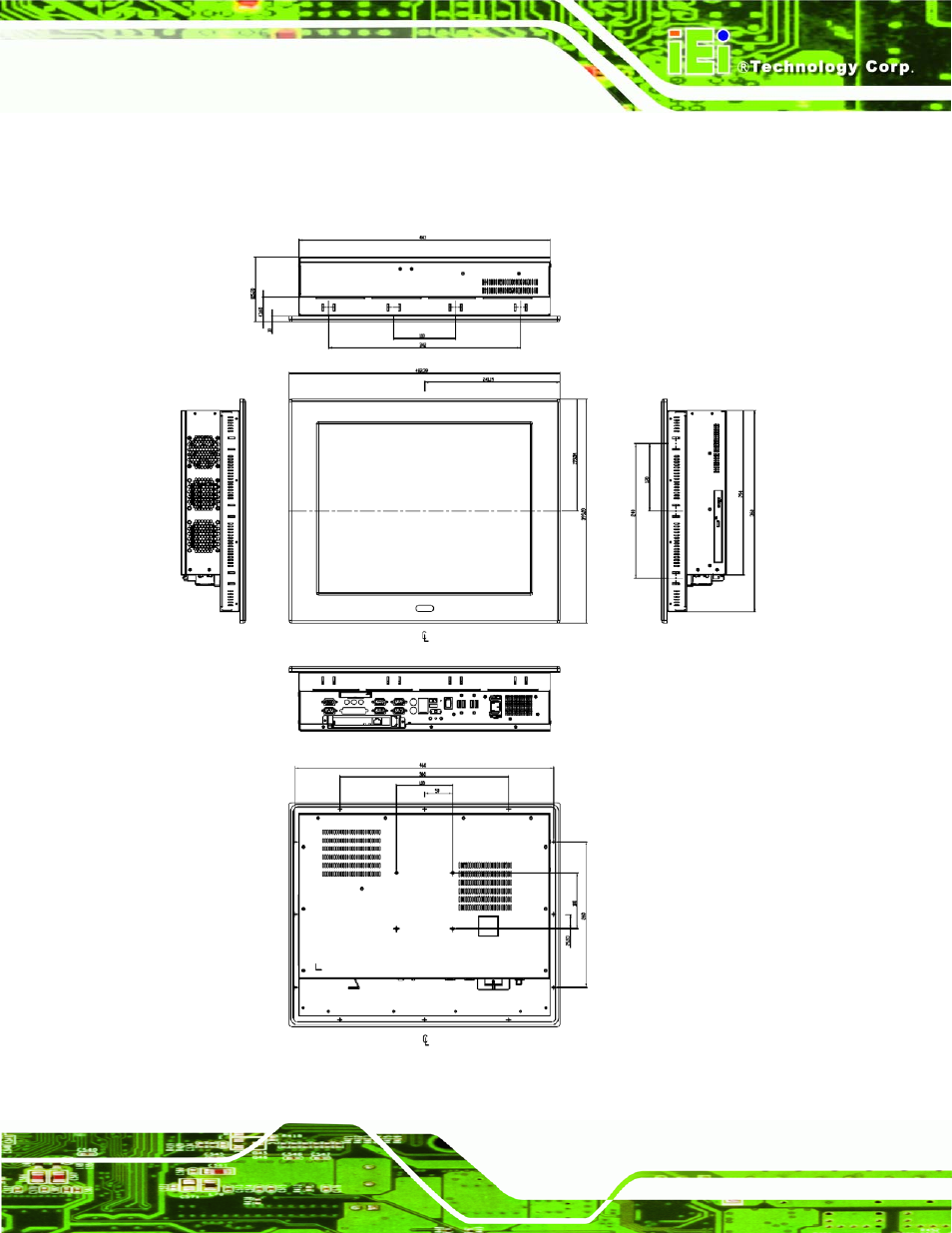 3 ppc-5190a-9455 dimensions | IEI Integration PPC-5xxx-9455 v1.00 User Manual | Page 39 / 198