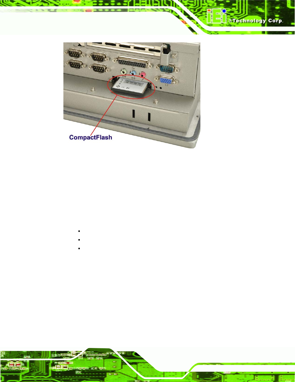 2 sata hard drive, Figure 2-6: compactflash® slot | IEI Integration PPC-5xxx-9455 v1.00 User Manual | Page 45 / 198