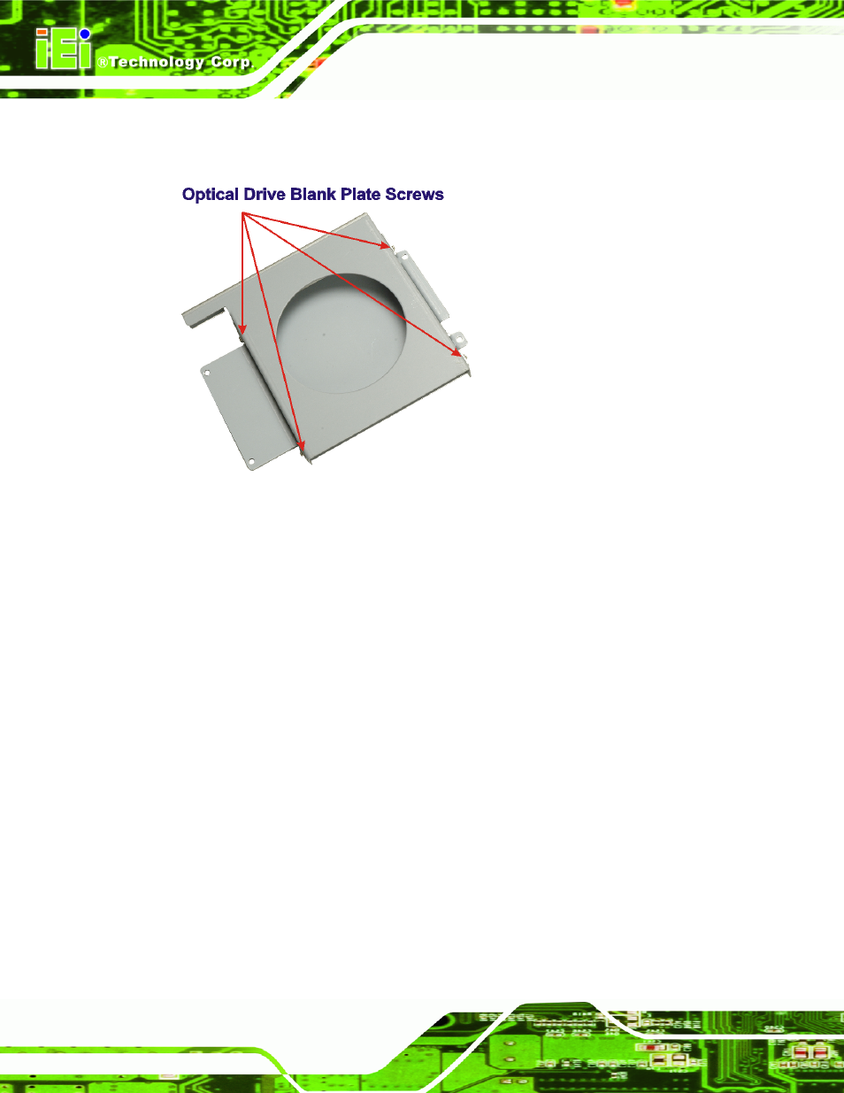 Figure 4-11: optical drive blank plate assembly | IEI Integration PPC-5xxx-9455 v1.10 User Manual | Page 72 / 198