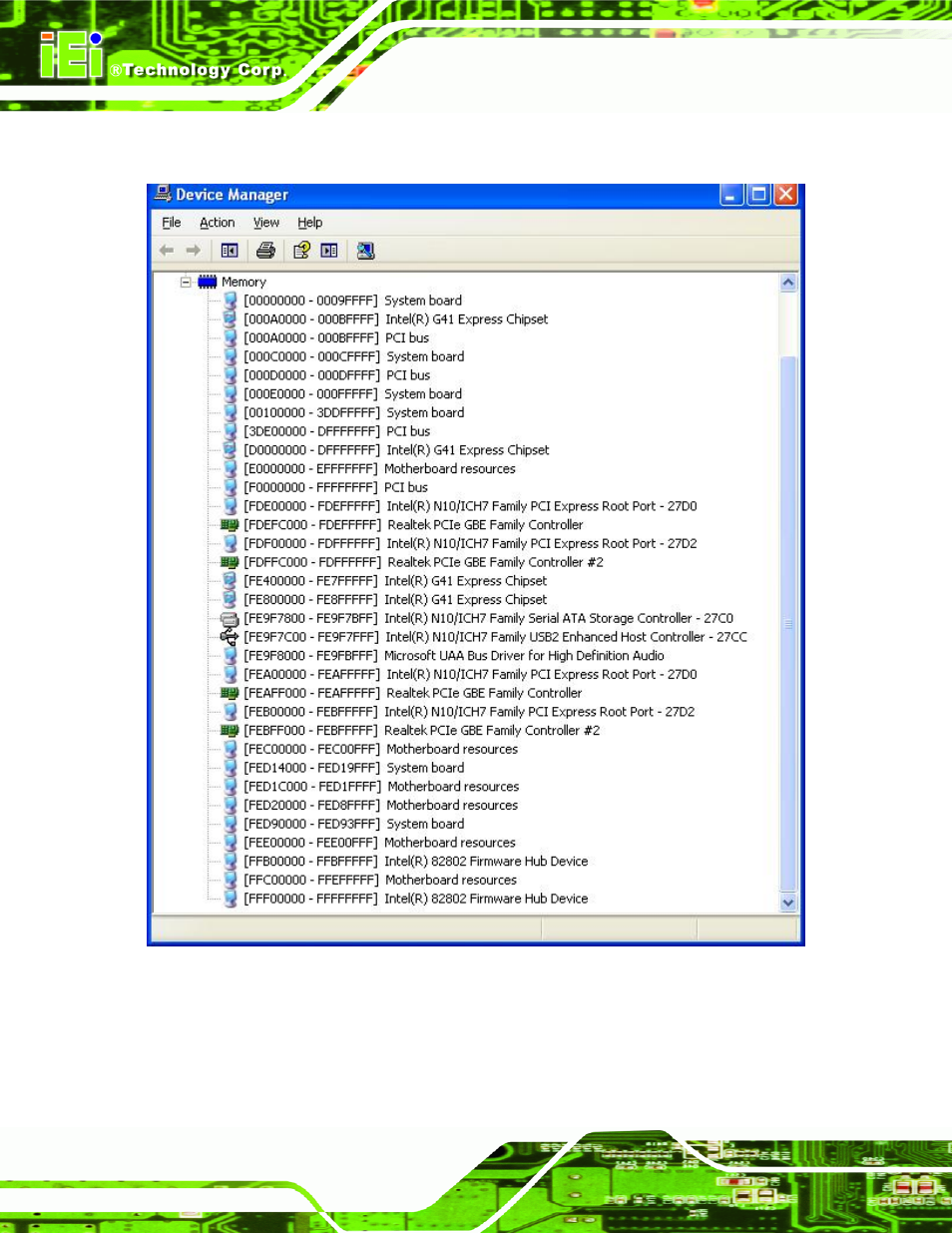 E.4 memory, Emory | IEI Integration PPC-WIDS-51xxA-G41 User Manual | Page 148 / 152