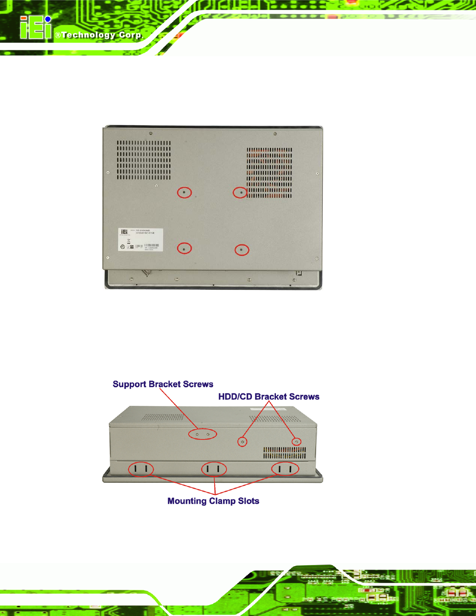 2 rear panel, 3 top panel, Figure 1-4: rear view | Figure 1-5: top view | IEI Integration PPC-WIDS-51xxA-G41 User Manual | Page 18 / 152