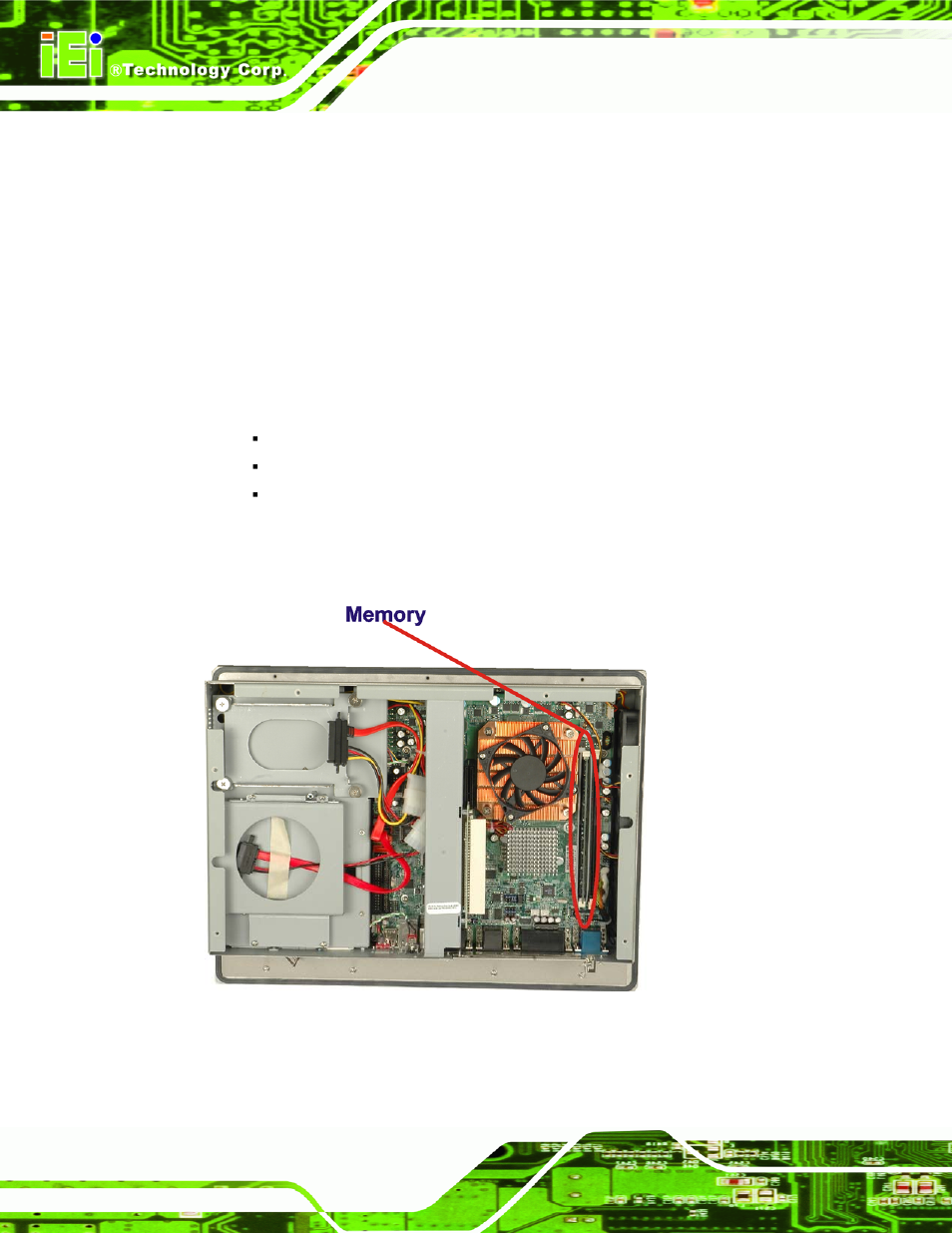 3 graphics support, 4 memory, Raphics | Upport, Emory, Figure 2-6: dimm sockets | IEI Integration PPC-WIDS-51xxA-G41 User Manual | Page 34 / 152