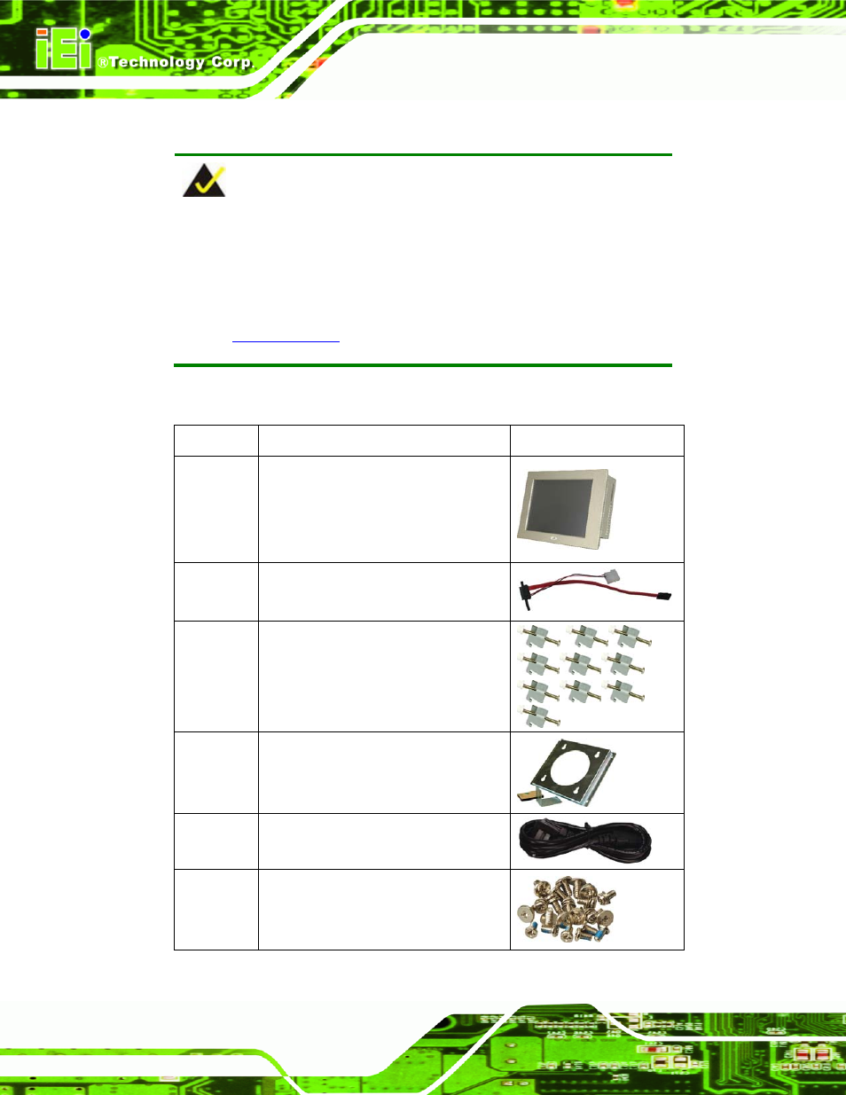 3 package contents, Ackage, Ontents | IEI Integration PPC-WIDS-51xxA-G41 User Manual | Page 42 / 152