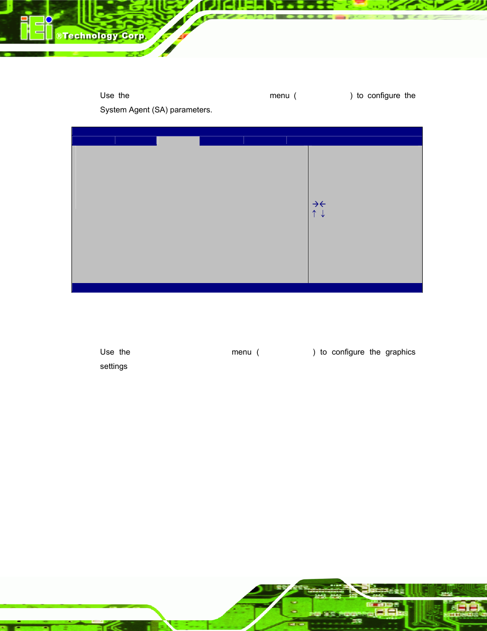 2 system agent (sa) configuration, 1 graphics configuration | IEI Integration PPC-51xxA-H61 User Manual | Page 111 / 193