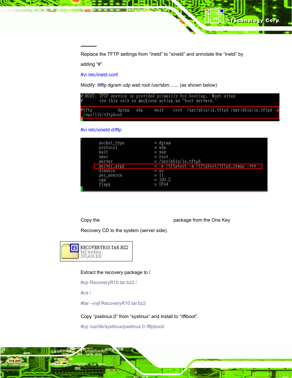 B.6.3 configure one key recovery server settings | IEI Integration PPC-51xxA-H61 User Manual | Page 174 / 193