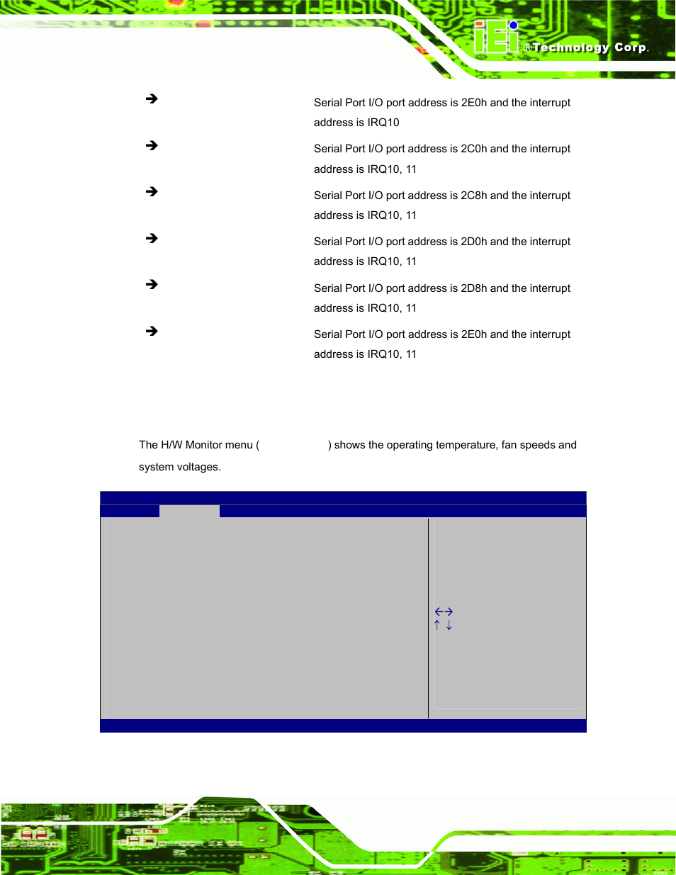 6 h/w monitor, Table 3-10, The vga con | IEI Integration PPC-5152-D525 v1.02 User Manual | Page 95 / 183
