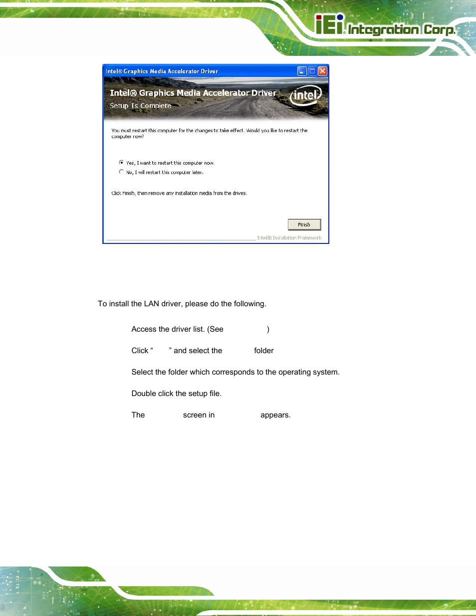 5 lan driver installation | IEI Integration PPC-5152-D525 v2.10 User Manual | Page 117 / 185