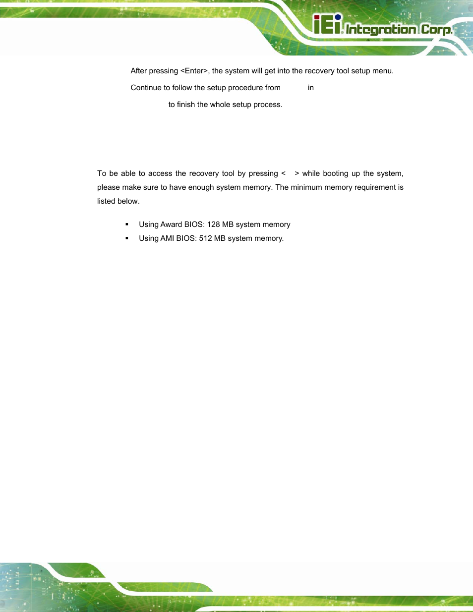 B.7.2 system memory requirement | IEI Integration PPC-5152-D525 v2.10 User Manual | Page 173 / 185